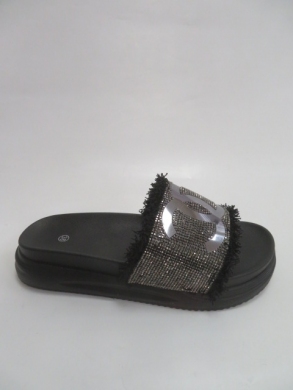 Klapki damskie na płaskim (36-41) BG92 BLACK