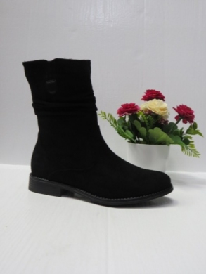 Botki damskie ocieplane na płaskim (36-41) H2218A BLACK