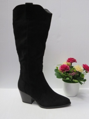 Kozaki damskie ocieplane na obcasie (36-41) 2703 BLACK