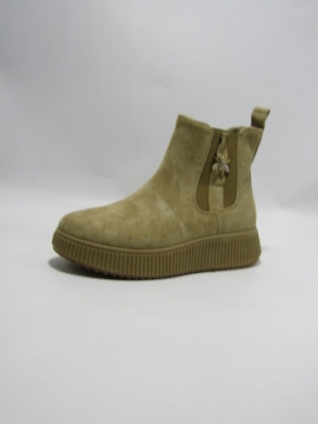 Botki damskie na płaskim (36-41) 24913 CAMEL