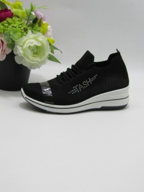 Buty sportowe damskie na płaskim (36-41) QH-31 BLACK/WHITE