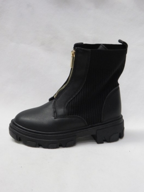 Botki damskie na płaskim (36-41) W027 BLACK