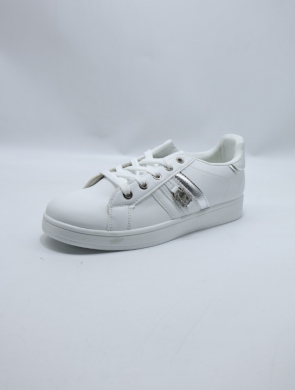 Buty sportowe damskie na płaskim (36-41) DD-330 WH/SILVER