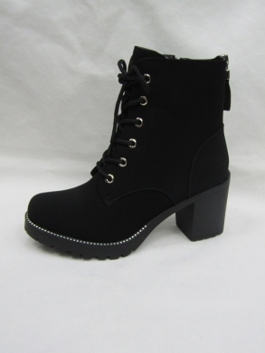 Botki damskie ocieplane na obcasie (36-41) JF-821 BLACK