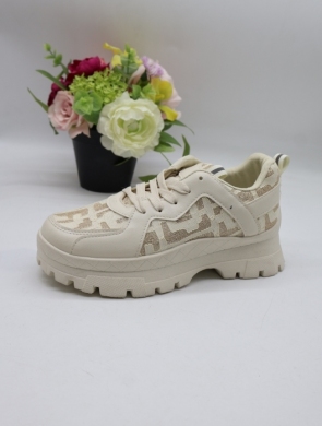 Buty sportowe damskie na płaskim (36-41) VL172 BEIGE