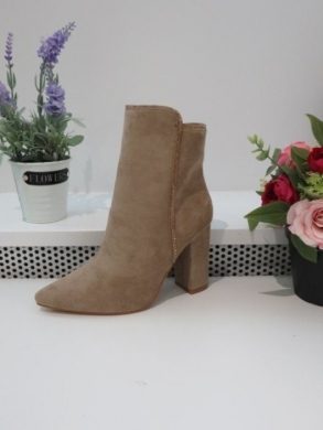 Botki damskie na obcasie (36-41) 9536A KHAKI