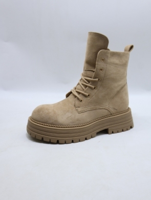 Botki damskie ocieplane na płaskim (36-41) QH7830 BEIGE