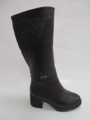 Kozaki damskie ocieplane na obcasie (36-41) G3555G BLACK