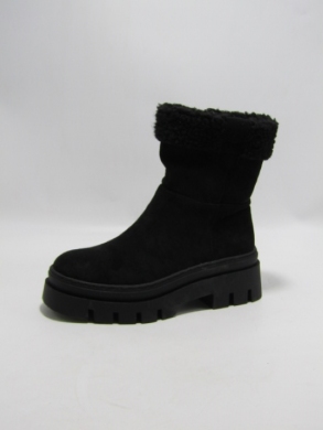 Botki damskie ocieplane na płaskim (36-41) 820 BLACK