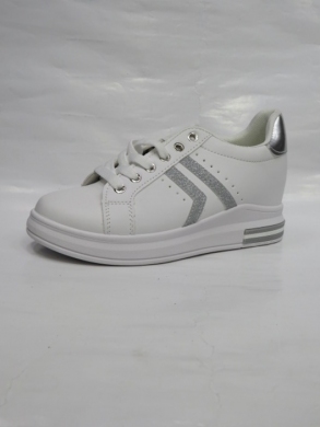 Buty sportowe damskie na płaskim (36-41) BO26-69 WHITE