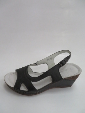 Sandały damskie na koturnie (36-41) 0099 BLACK