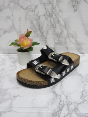 Klapki damskie na płaskim (36-41) LS078 BLACK