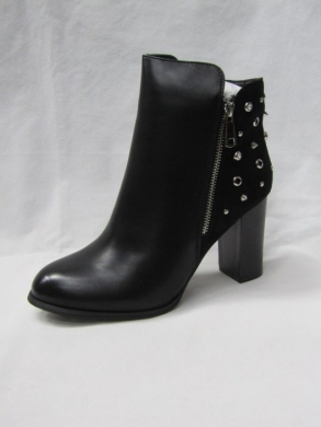 Botki damskie ocieplane na obcasie (36-41) AW2200 BLACK