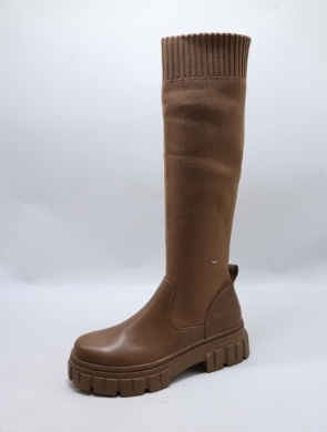 Kozaki damskie na płaskim (36-41) J-56 KHAKI