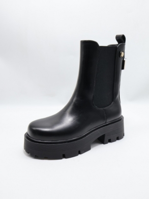 Botki damskie ocieplane na płaskim (36-41) 52058 BLACK