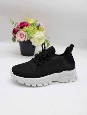 Buty sportowe damskie na płaskim (36-41) W213 BLACK