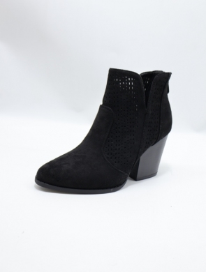 Botki damskie na obcasie (36-41) H195-1 BLACK