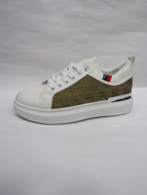 Buty sportowe damskie na płaskim (36-41) A86 WHITE