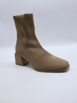 Botki damskie na obcasie (36-41) 9503A KHAKI