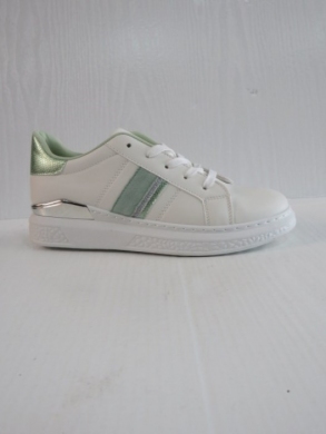 Buty sportowe damskie na płaskim (36-41) AB1040 WHITE/GREEN