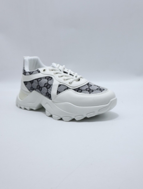 Buty sportowe damskie na płaskim (36-41) S072 WHITE