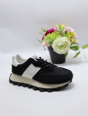 Buty sportowe damskie na płaskim (36-41) 24012 BLACK