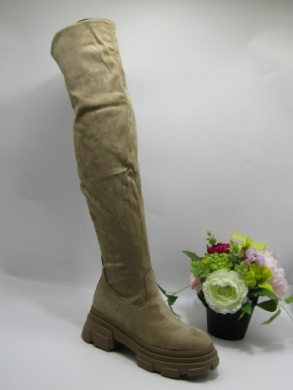 Kozaki damskie na płaskim (36-41) 1653-1 KHAKI