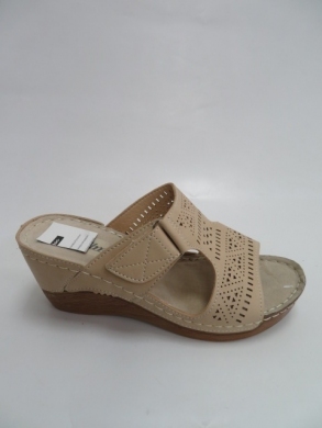 Klapki damskie na koturnie (36-41) 8916 BEIGE