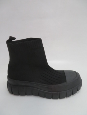 Sneakersy damskie wysokie (36-41) 88-38 BLACK