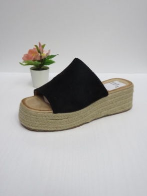 Klapki damskie na koturnie (36-41) 5937 BLACK