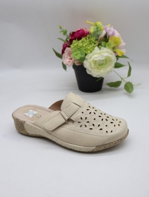 Klapki damskie na płaskim (36-41) J6-13 BEIGE
