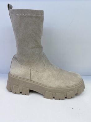 Kozaki damskie na płaskim (36-41) F222 BEIGE