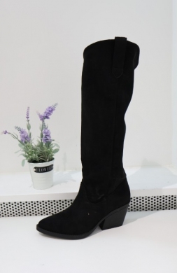 Kozaki damskie na obcasie (36-41) CLS627 BLACK