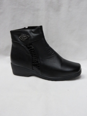 Botki damskie ocieplane na koturnie (39-43) C03 BLACK