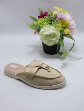 Klapki damskie na płaskim (36-41) B-201 BEIGE