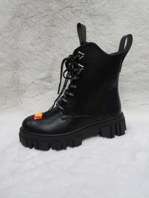 Botki damskie ocieplane na płaskim (36-41) XPL-12 BLACK