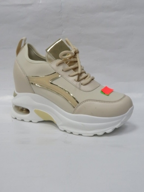 Buty sportowe damskie na płaskim (36-41) AB123 BEIGE