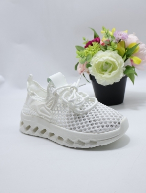 Buty sportowe damskie na płaskim (36-41) 9002 WHITE