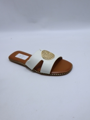 Klapki damskie na płaskim (36-41) 3937-2 WHITE