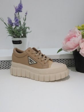 Buty sportowe damskie na płaskim (36-41) B70 KHAKI