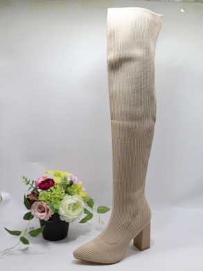 Kozaki damskie na obcasie (36-41) JRX2212 BEIGE