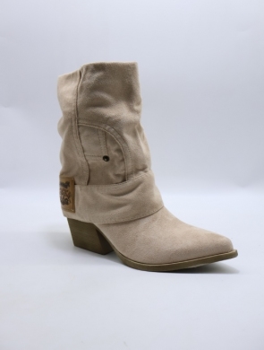 Botki damskie na obcasie (36-41) RQ526 BEIGE