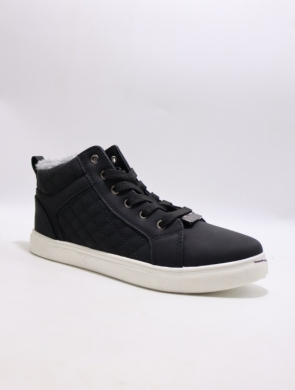 Botki damskie ocieplane na płaskim (36-41) 3825-1 BLACK
