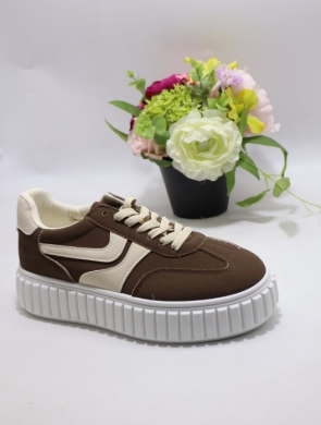 Buty sportowe damskie na płaskim (36-41) A88-225 BROWN