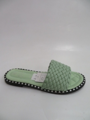 Klapki damskie na płaskim (36-41) W262 GREEN