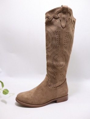 Kozaki damskie na płaskim (36-41) H198-3 COFFE