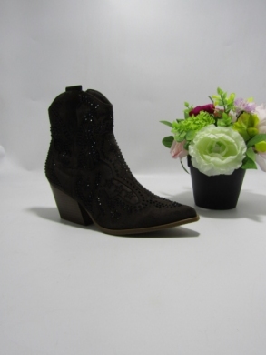 Botki damskie na obcasie (36-41) 9676A BROWN