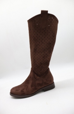 Kozaki damskie na płaskim (36-41) H259 BROWN