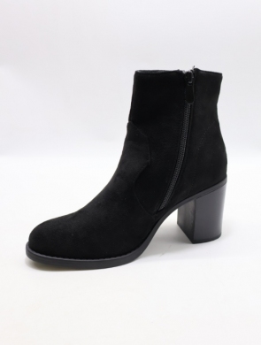 Botki damskie ocieplane na obcasie (36-41) BM72 BLACK