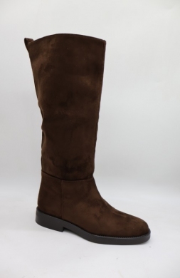 Kozaki damskie na płaskim (36-41) 7267 BROWN